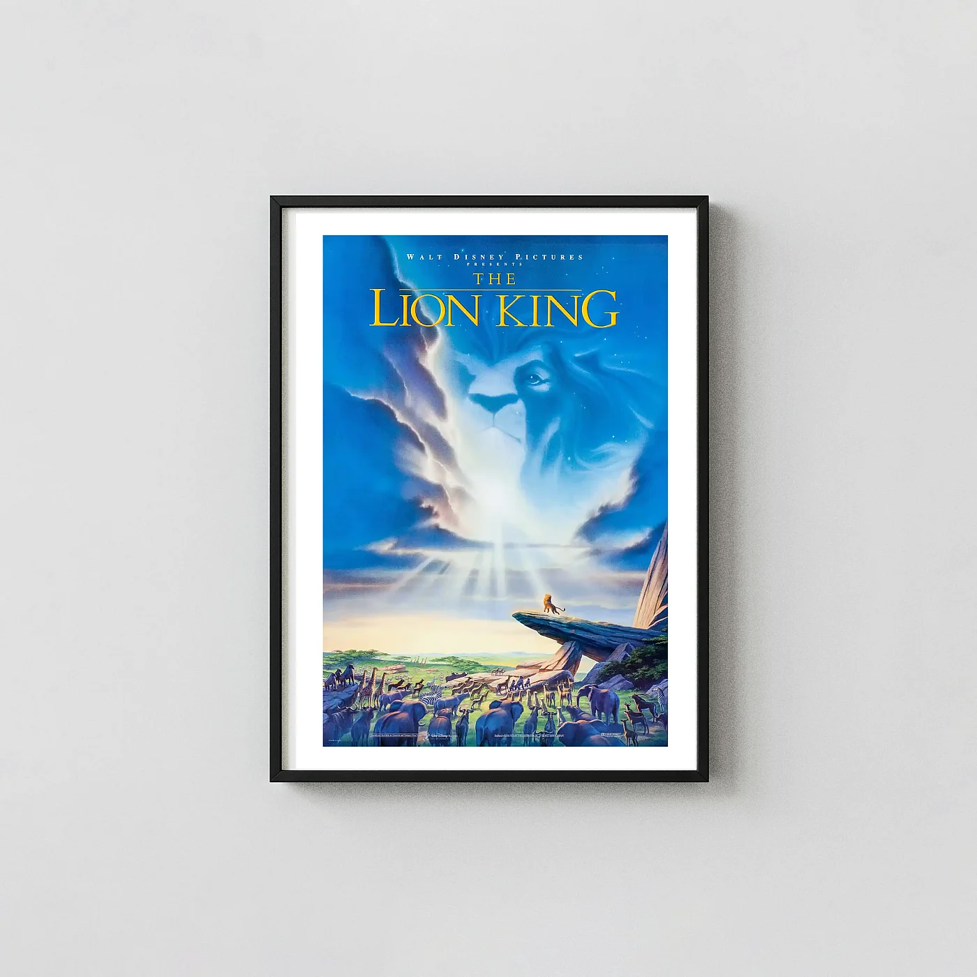 The Lion King | Movie Poster | Classic Disney Pride Rock Wall Animation and Anime Posters xe2x80x93 Portrait Frame Wall Art Mockup | MerchFuse