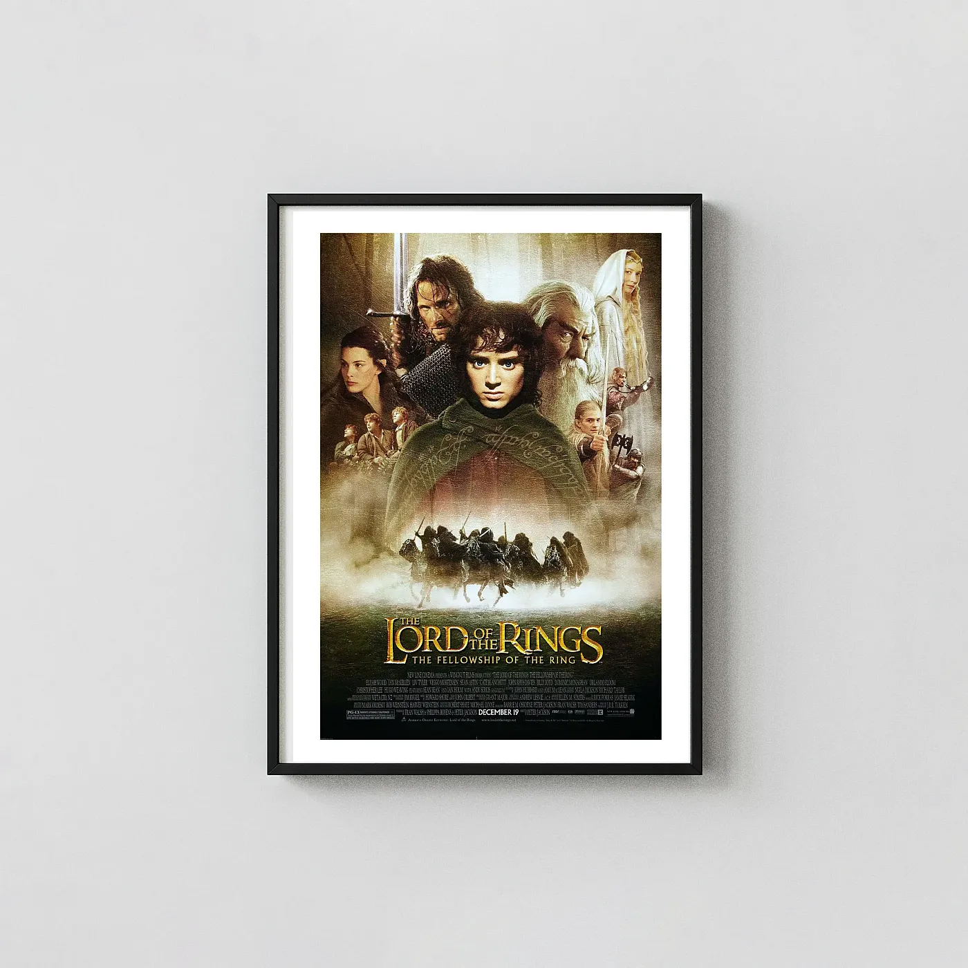 Lord of the Rings Fellowship of the Ring Movie Poster Iconic Main Cast Art - movie poster wall art print