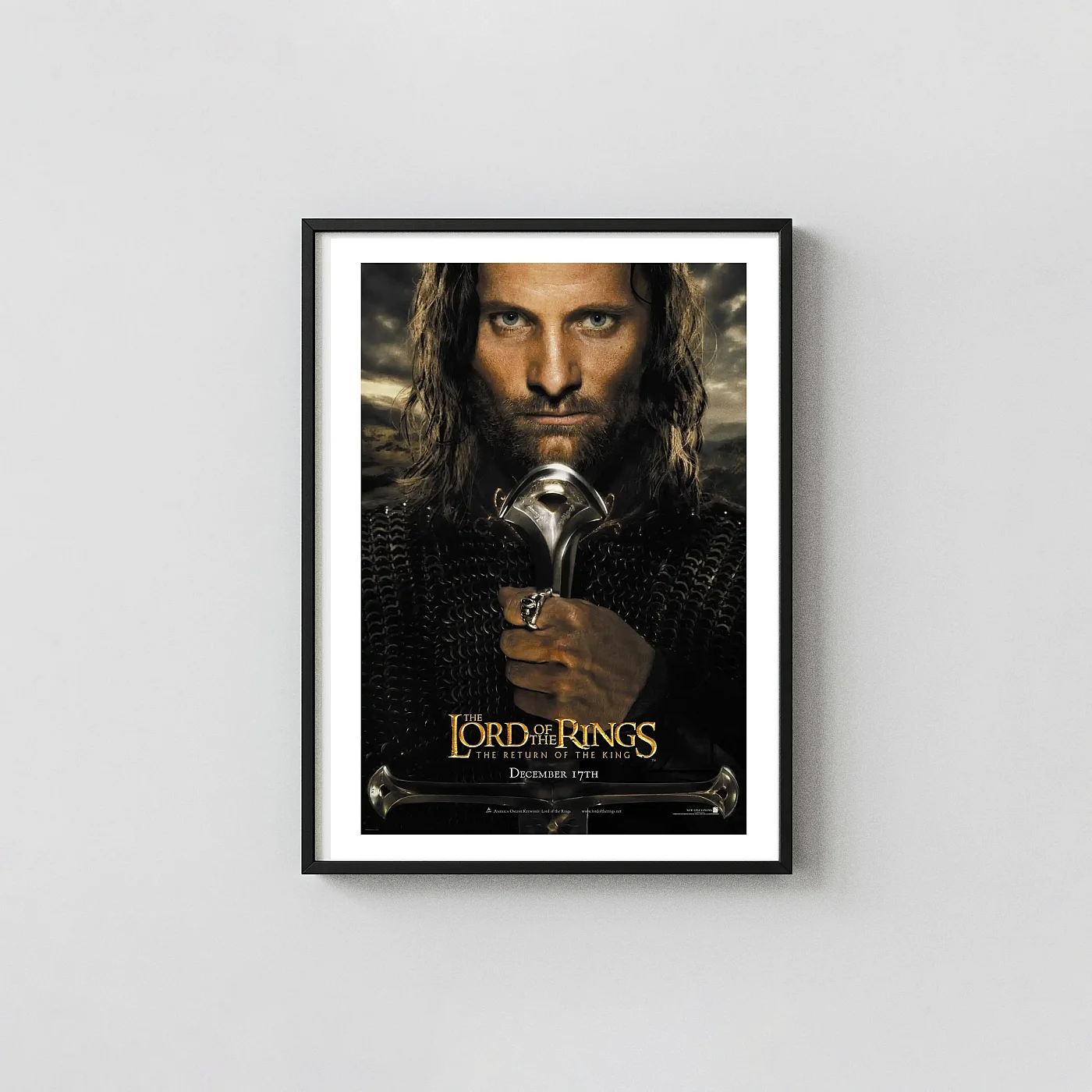 Lord of the Rings Return of the King Movie Poster Aragorn - movie poster wall art print