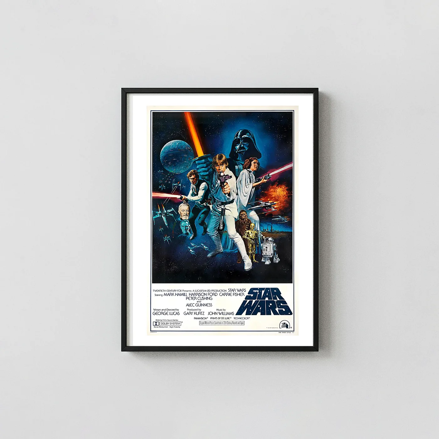 Star Wars Movie Poster: A New Hope – 1977 Original Style C – Wall Best Sellers xe2x80x93 Portrait Frame Wall Art Mockup | MerchFuse
