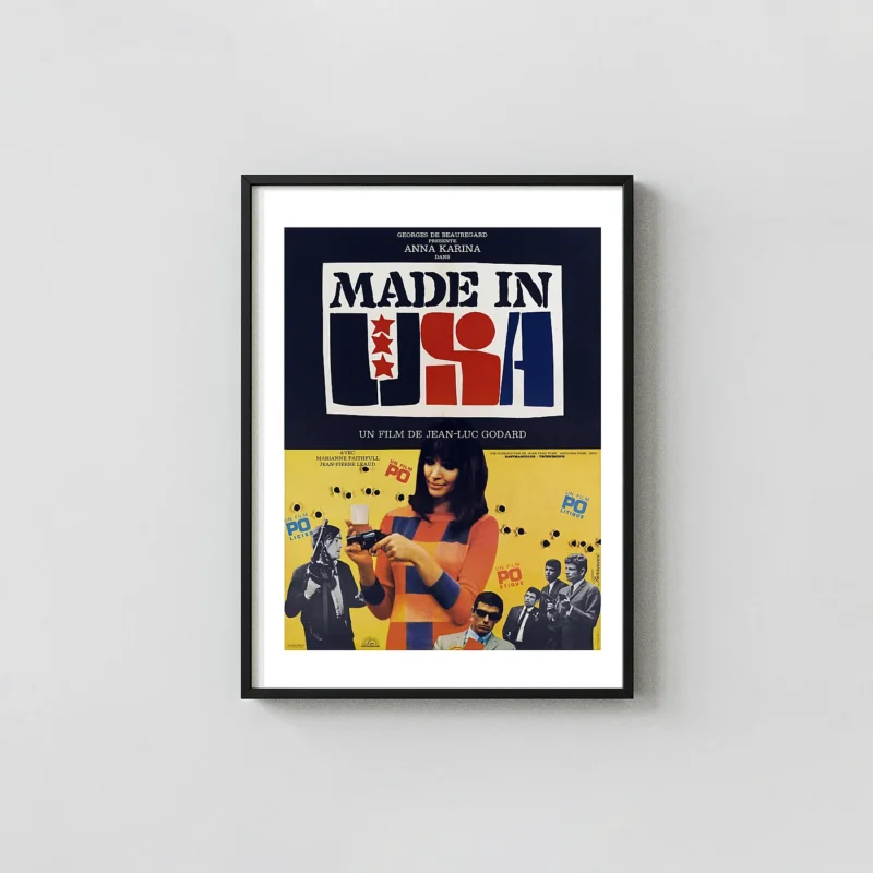 Made in USA (1966) | Godard Movie Poster | Anna Karina New Wave Art Print