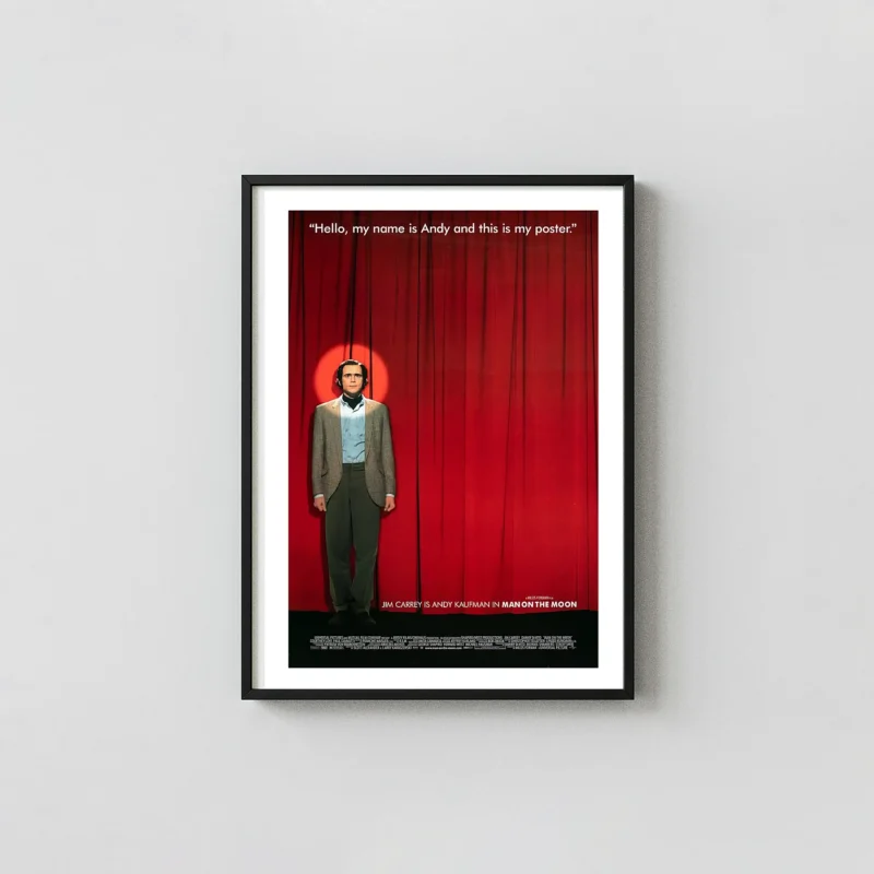 Man on the Moon | Movie Poster | Andy Kaufman Red Curtain Art Print
