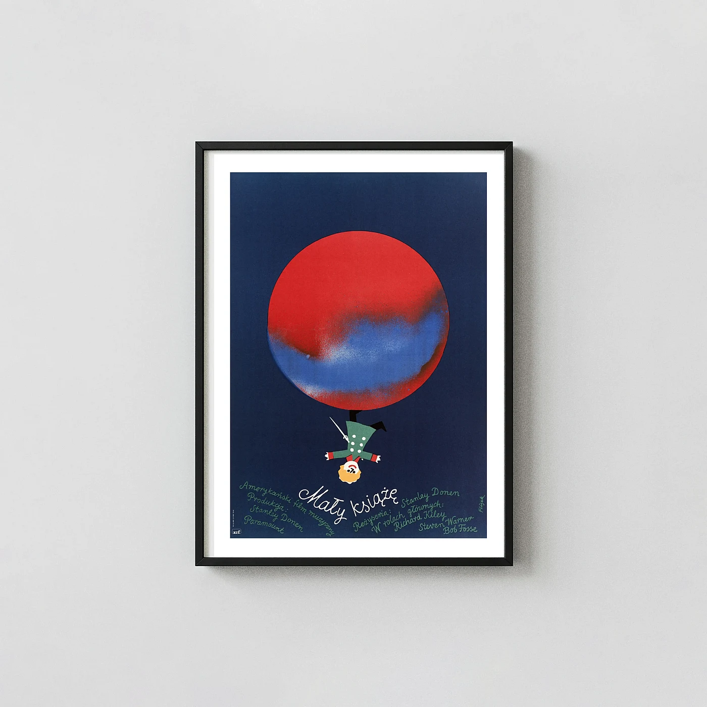The Little Prince | Vintage Polish Movie Poster | Mały Książę Horror Movies Posters xe2x80x93 Portrait Frame Wall Art Mockup | MerchFuse