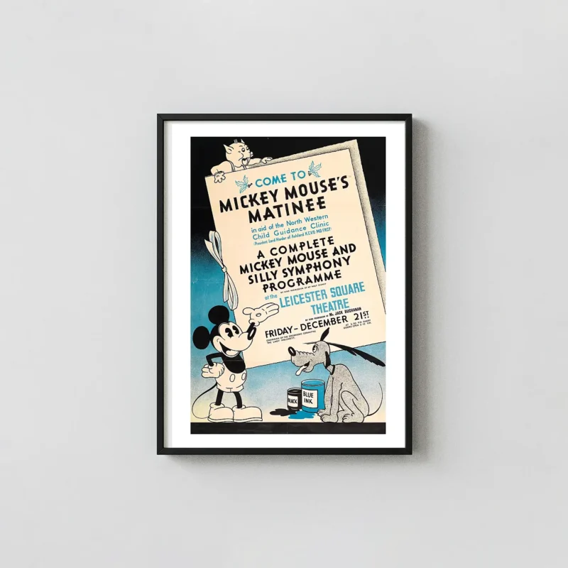 Mickey Mouse Matinee | Vintage Disney Poster | 1930s Silly Symphony Art