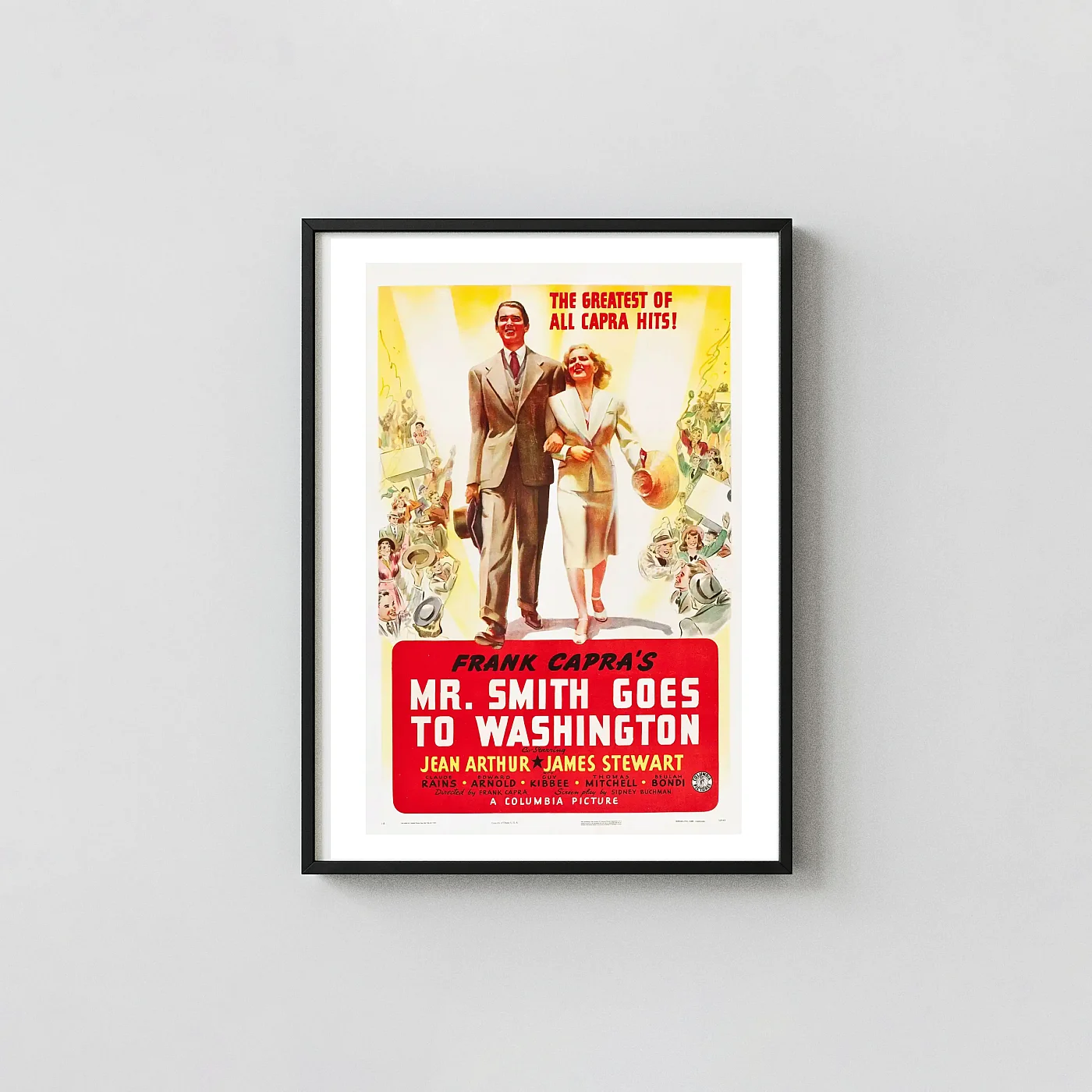 Mr. Smith Goes To Washington | Movie Poster | Classic Frank Capra Film Art Mr. Smith Goes To Washington | Movie Poster | Classic Frank Capra Film Art Movie Posters Xe2X80X93 Portrait Frame Wall Art Mockup | Merchfuse