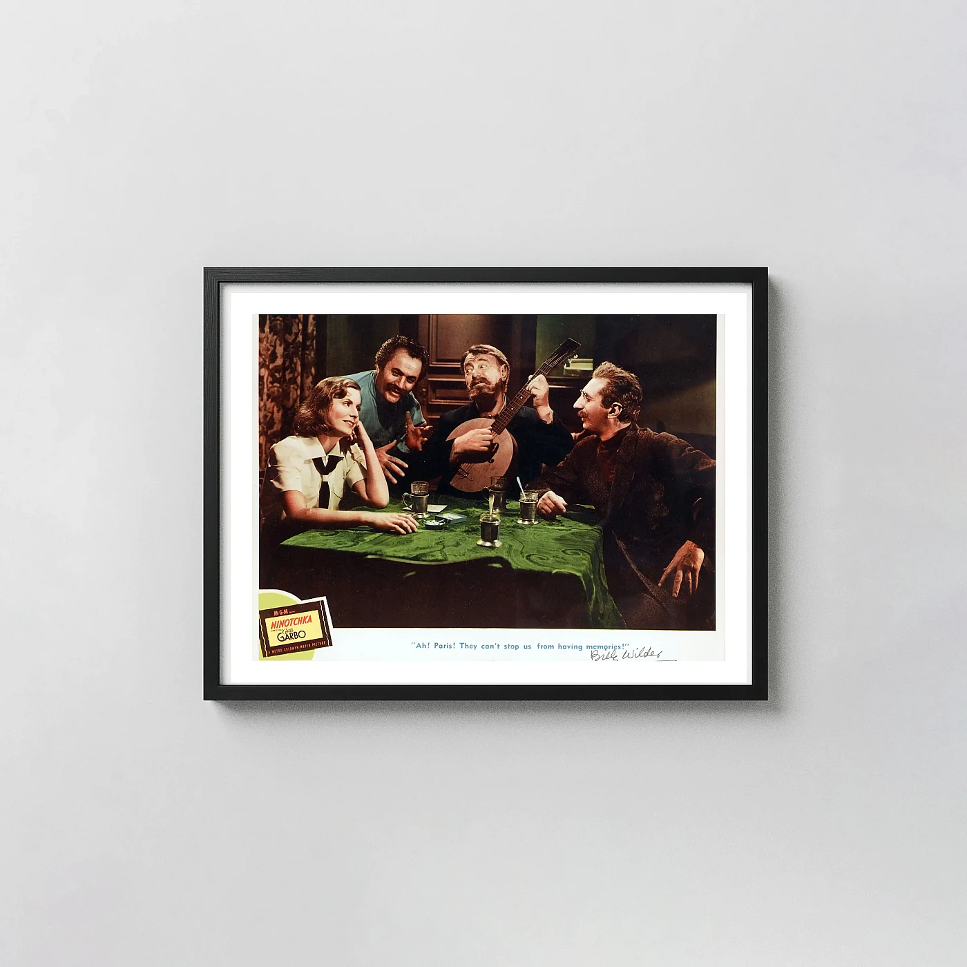 Ninotchka | Classic Movie Poster | Greta Garbo Vintage Lobby Card Art Movie Posters xe2x80x93 Landscape Frame Wall Art Mockup | MerchFuse