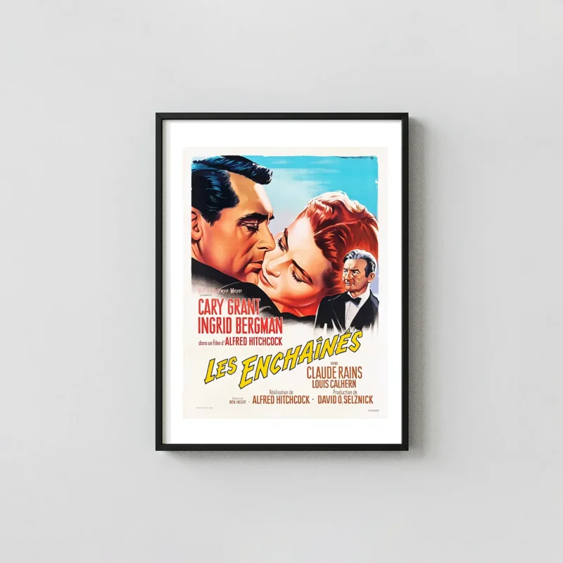 Notorious 1946 | Vintage Movie Poster | Hitchcock Thriller Wall Art