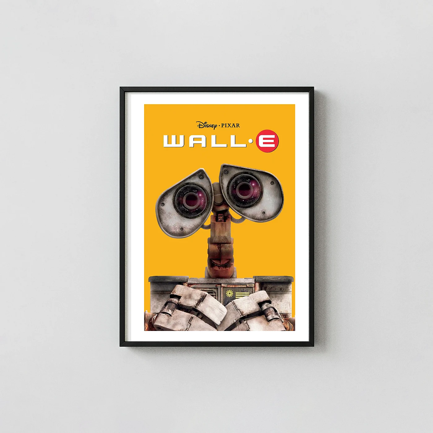 WALL-E | Movie Poster | Iconic Robot Face Close-up Animation and Anime Posters xe2x80x93 Portrait Frame Wall Art Mockup | MerchFuse