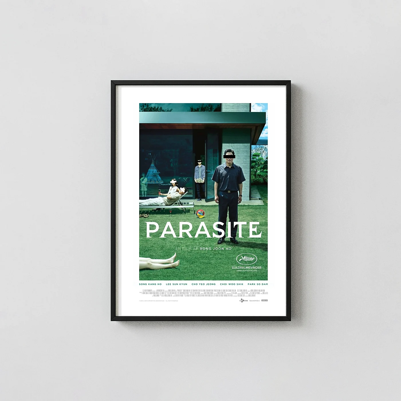 Parasite Movie Poster | Official Key Art Print | Bong Joon Ho Film Art Movie Posters xe2x80x93 Portrait Frame Wall Art Mockup | MerchFuse