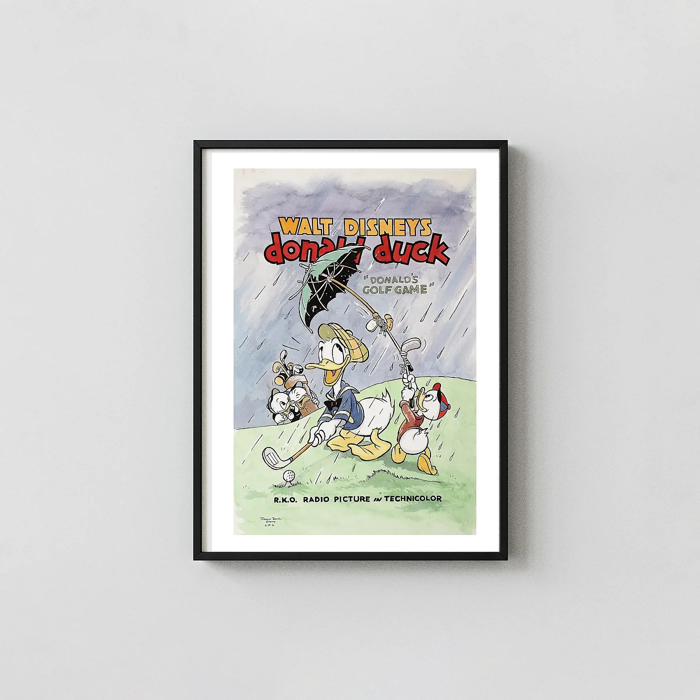 Donald Duck 'Donald'S Golf Game' | Vintage Cartoon Poster | Classic 1938 Film Art Donald Duck 'Donald'S Golf Game' | Vintage Cartoon Poster | Classic 1938 Film Art Movie Posters Xe2X80X93 Portrait Frame Wall Art Mockup | Merchfuse