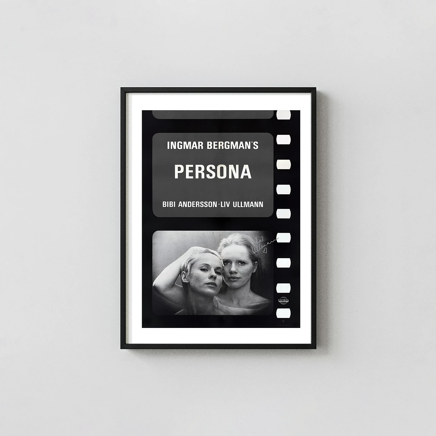 Persona | Ingmar Bergman Movie Poster | Iconic Film Strip Design Movie Posters xe2x80x93 Portrait Frame Wall Art Mockup | MerchFuse