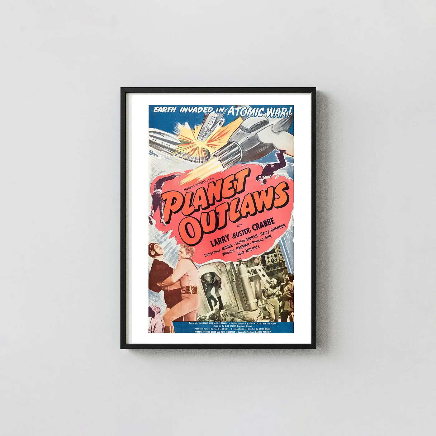 Planet Outlaws | Vintage Sci-Fi Movie Poster | 1950s Space Opera Movie Posters xe2x80x93 Portrait Frame Wall Art Mockup | MerchFuse