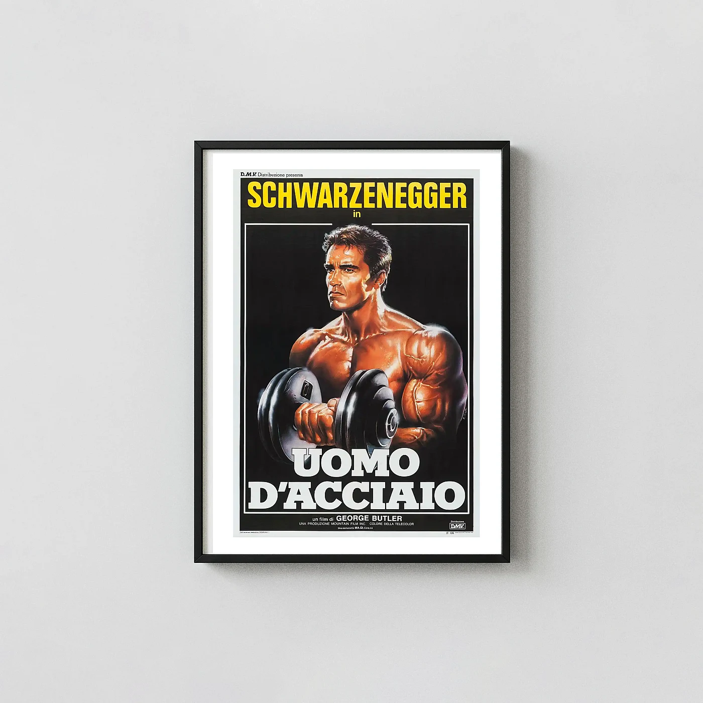 Pumping Iron 1977 | Movie Poster | Arnold Schwarzenegger Italian Art Print Pumping Iron 1977 | Movie Poster | Arnold Schwarzenegger Italian Movie Posters Xe2X80X93 Portrait Frame Wall Art Mockup | Merchfuse