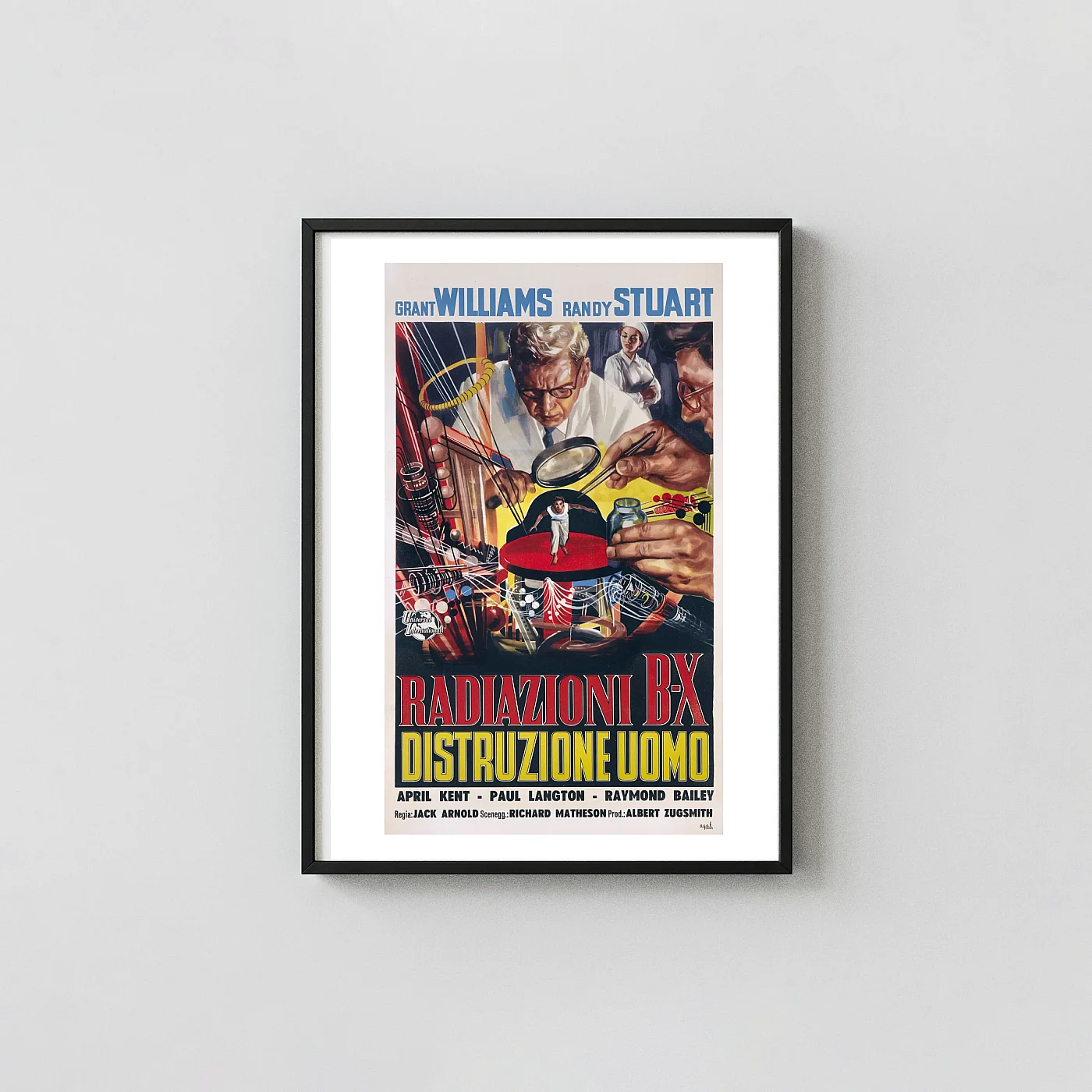 The Incredible Shrinking Man | Classic Sci-Fi Movie Poster | Vintage Italian Art Movie Posters xe2x80x93 Portrait Frame Wall Art Mockup | MerchFuse