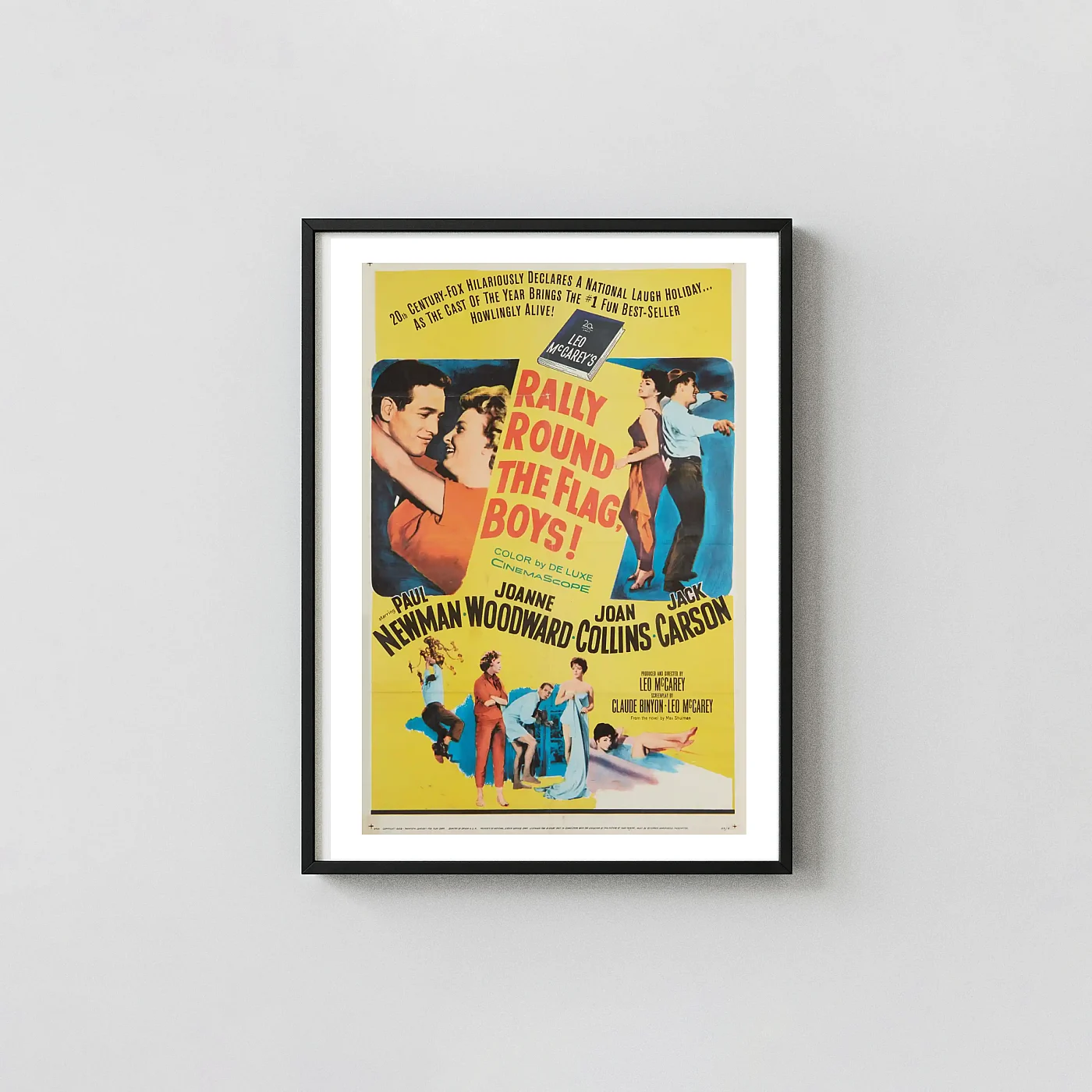 Rally Round The Flag, Boys! | Movie Poster | Paul Newman Vintage Comedy Art Rally Round The Flag, Boys! | Movie Poster | Paul Newman Vintage Comedy Art Movie Posters Xe2X80X93 Portrait Frame Wall Art Mockup | Merchfuse