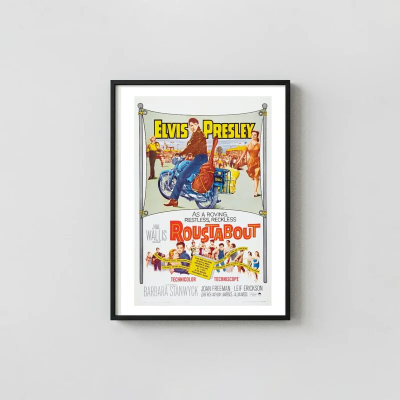 Roustabout | Movie Poster | Vintage Elvis Presley Motorcycle Print