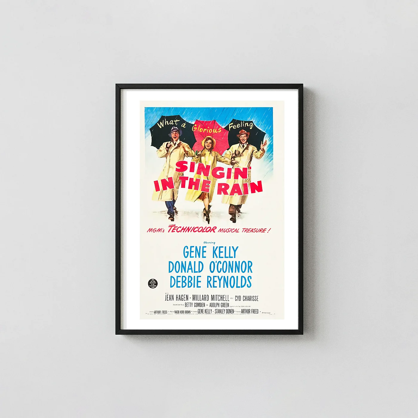 Singin' in the Rain | Movie Poster | Classic Musical Film Movie Posters xe2x80x93 Portrait Frame Wall Art Mockup | MerchFuse