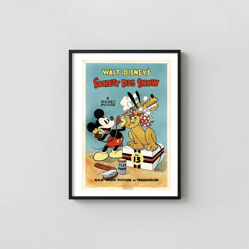 Walt Disney Society Dog Show | Movie Poster | Vintage Mickey & Pluto Art