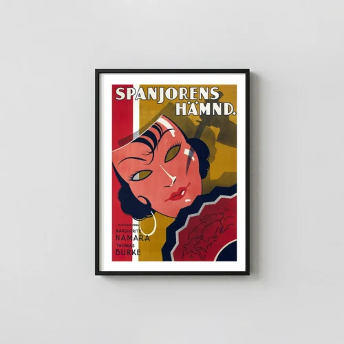 Spanjorens Hämnd | Movie Poster | 1931 Art Deco Swedish Wall Art