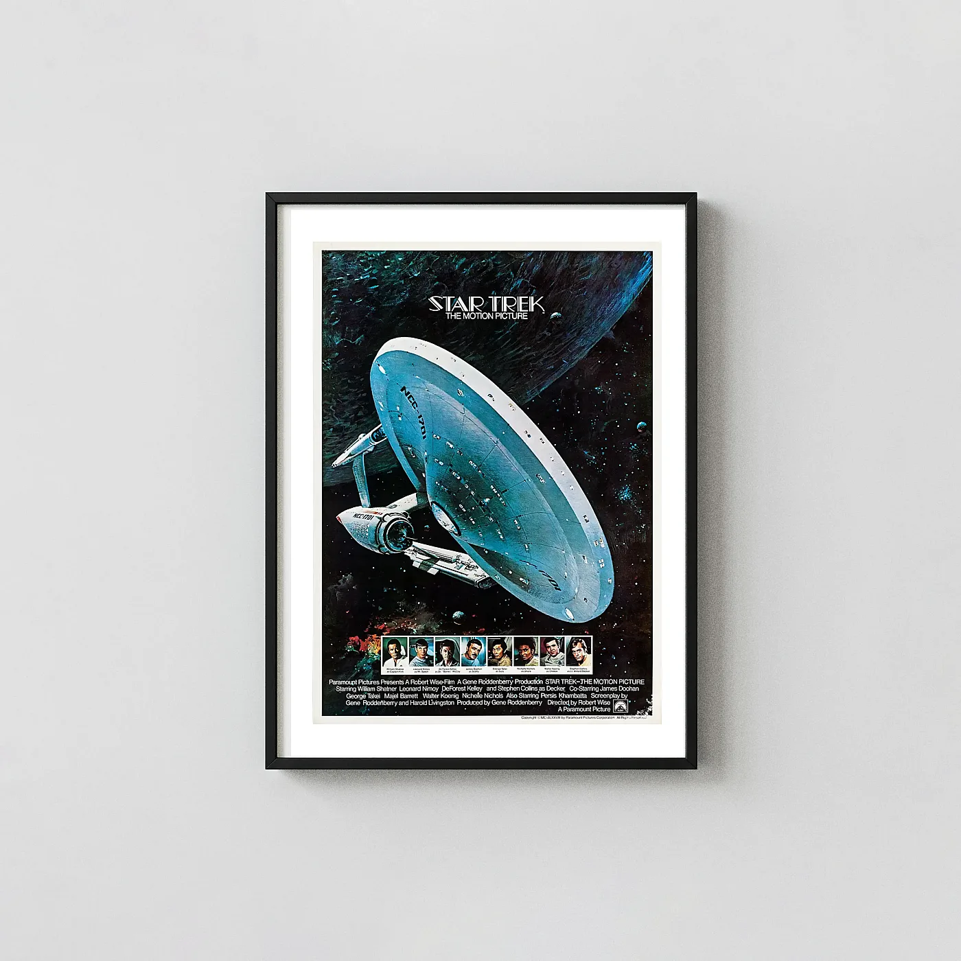 Star Trek Motion Picture 1979 Art Print — Vintage Kirk Spock Poster Star Trek Motion Picture 1979 Art Print — Vintage Kirk Spock Movie Posters Xe2X80X93 Portrait Frame Wall Art Mockup | Merchfuse