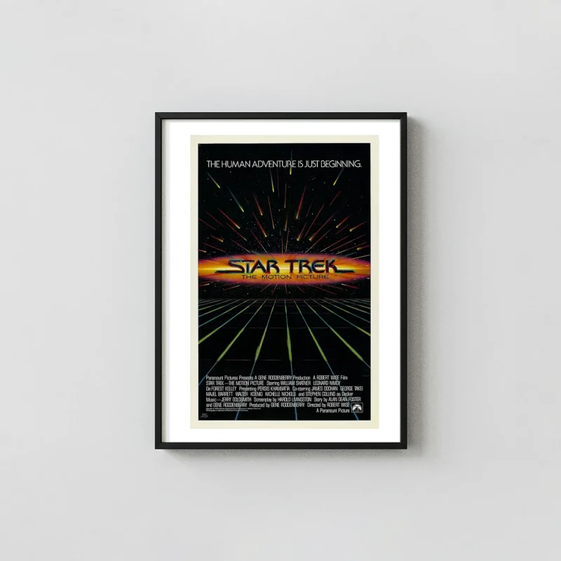 Star Trek 1979 Movie Print — The Motion Picture Classic Trek Movie Posters xe2x80x93 Portrait Frame Wall Art Mockup | MerchFuse