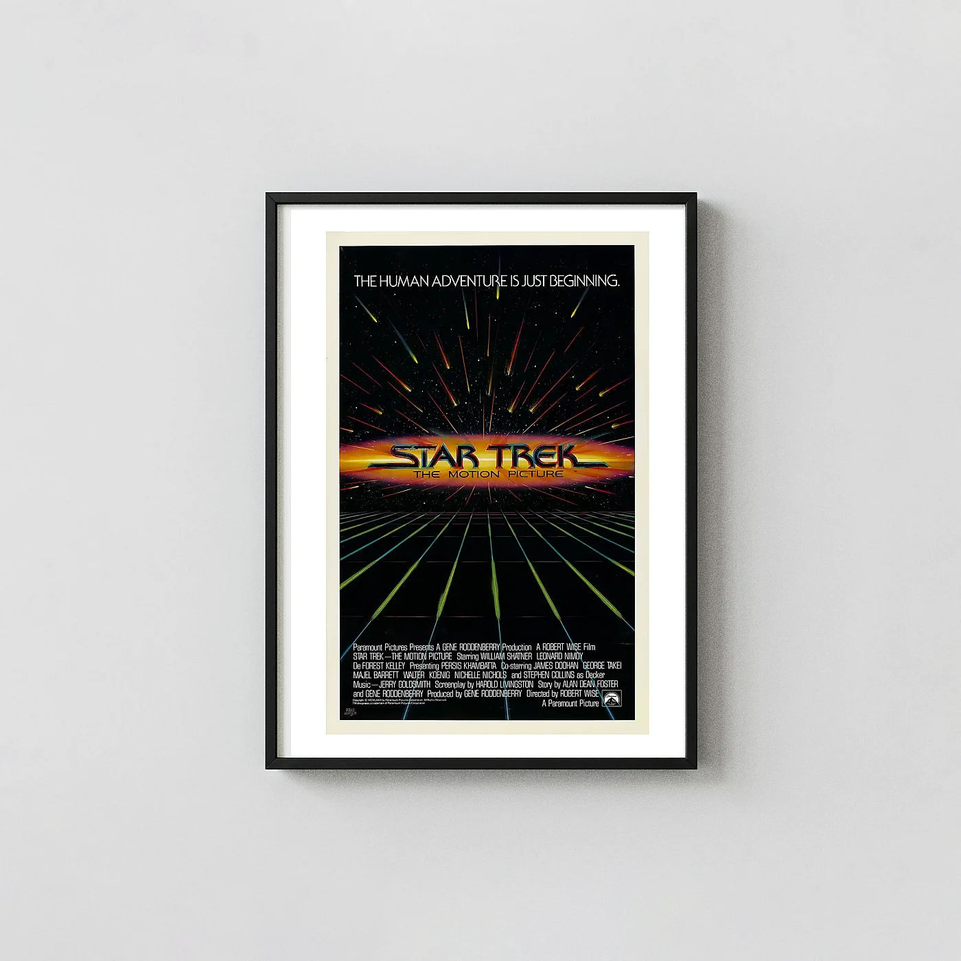 Star Trek 1979 Movie Print — The Motion Picture Classic Trek Movie Posters xe2x80x93 Portrait Frame Wall Art Mockup | MerchFuse