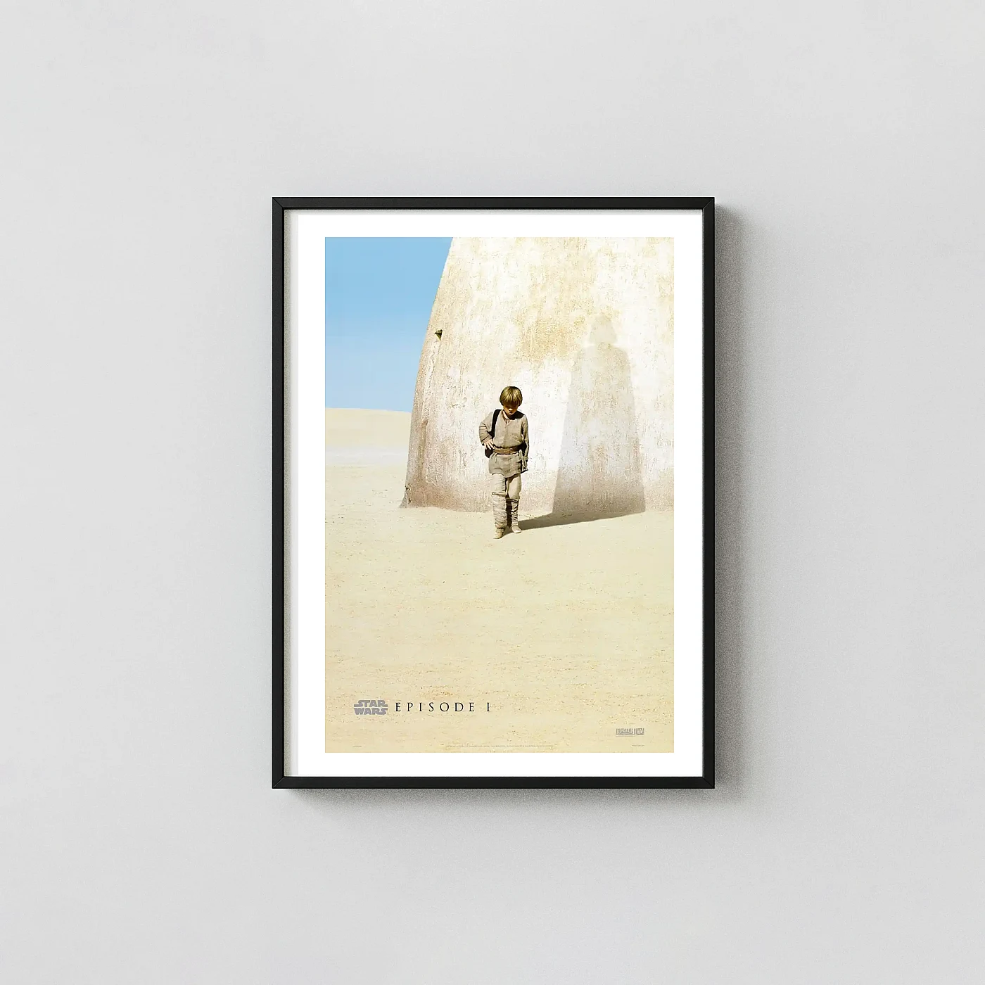 Star Wars Movie Poster: Episode I Teaser – Anakin's Shadow (1999) – Wall Movie Posters xe2x80x93 Portrait Frame Wall Art Mockup | MerchFuse