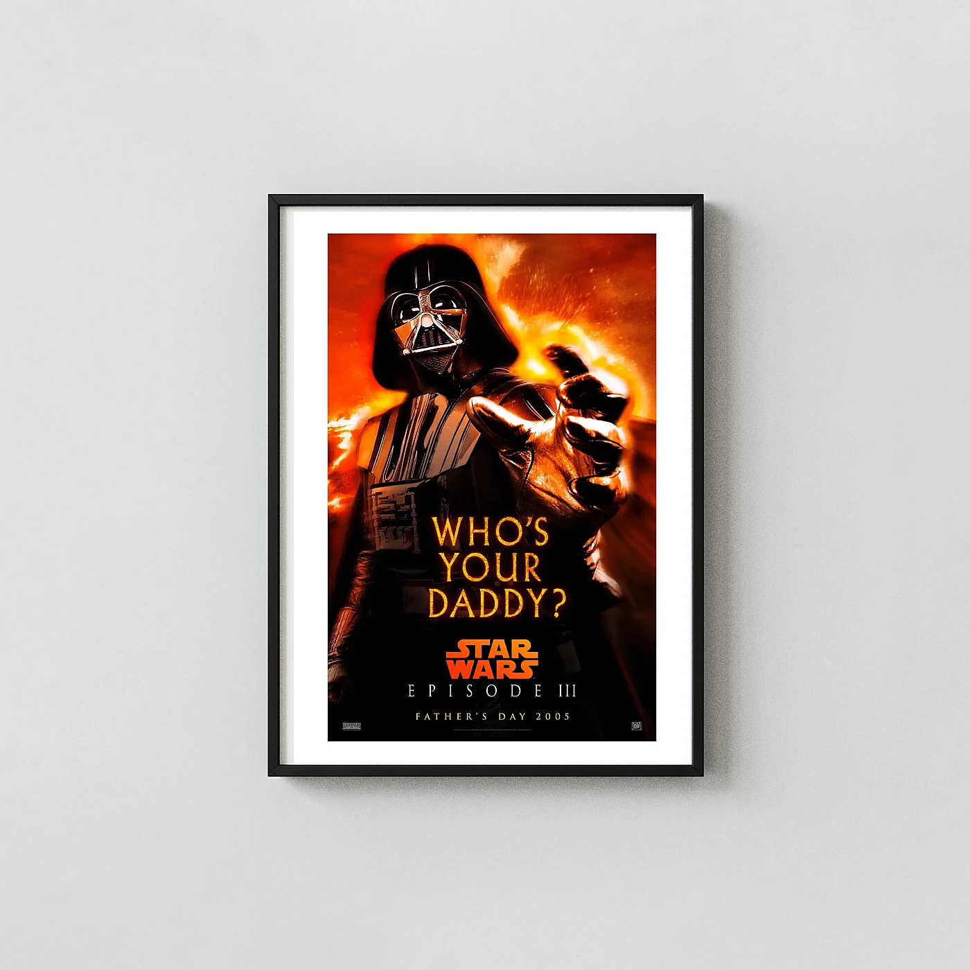 Star Wars Movie Poster: Episode III - Revenge of the Sith (2005) – Wall Movie Posters xe2x80x93 Portrait Frame Wall Art Mockup | MerchFuse