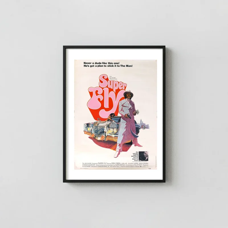 Superfly 1972 Movie Poster - Warner Bros Blaxploitation Film Wall Art Print