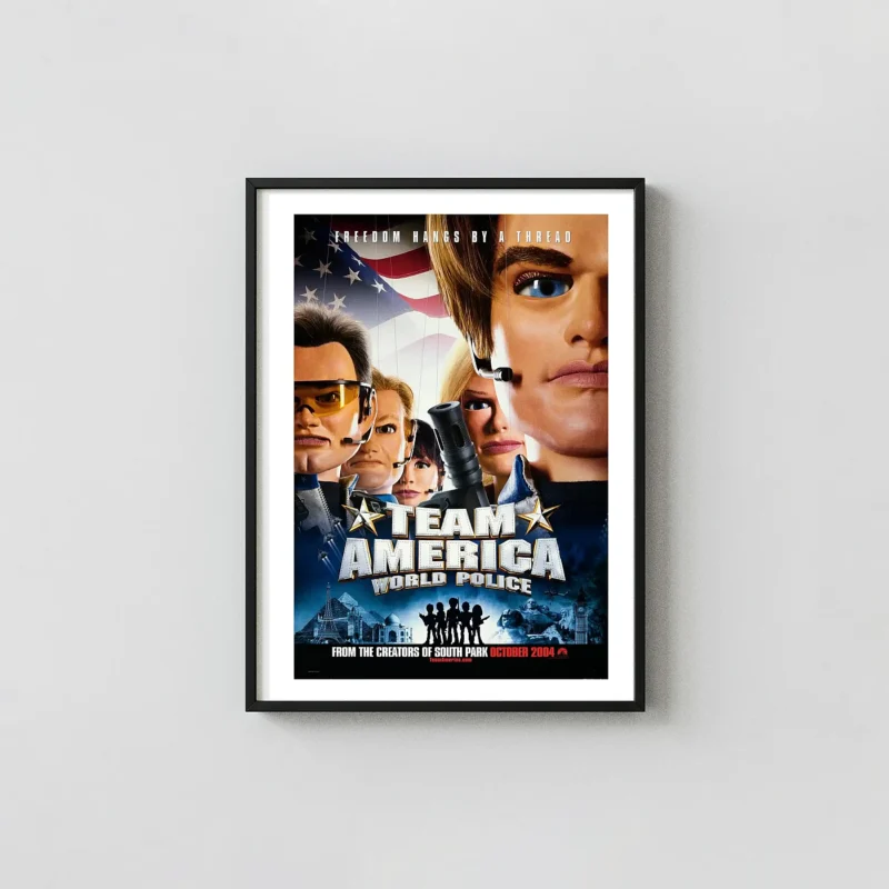 Team America World Police Poster - Puppet Satire Comedy Movie Wall Art Print