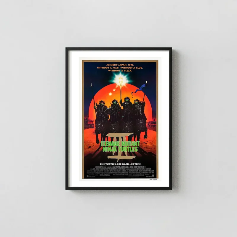 TMNT III 1993 Poster — Teenage Mutant Ninja Turtles Feudal Japan Movie Wall Art Print