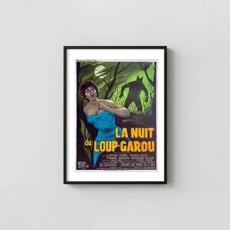 Curse of the Werewolf Poster French (1961) – Hammer Horror Vintage Wall Art Print