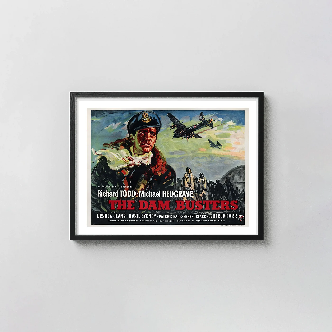 The Dam Busters (1954) British Poster – Vintage Ww2 War Film Wall Art Print The Dam Busters (1954) British Poster – Vintage Ww2 War Film Wall Horror Movies Posters Xe2X80X93 Landscape Frame Wall Art Mockup | Merchfuse