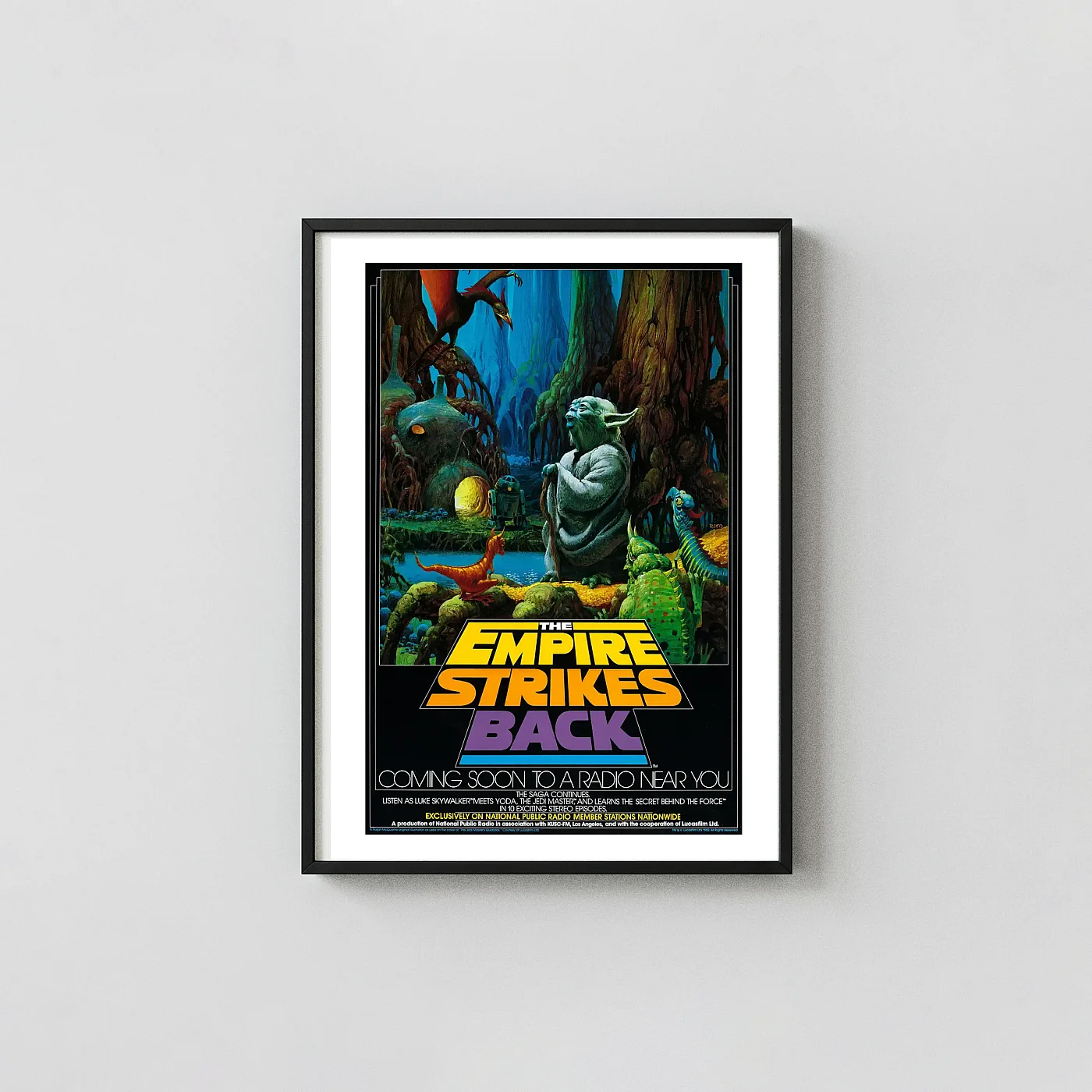 The Empire Strikes Back (1980) Dagobah Poster – Wall Movie Posters xe2x80x93 Portrait Frame Wall Art Mockup | MerchFuse