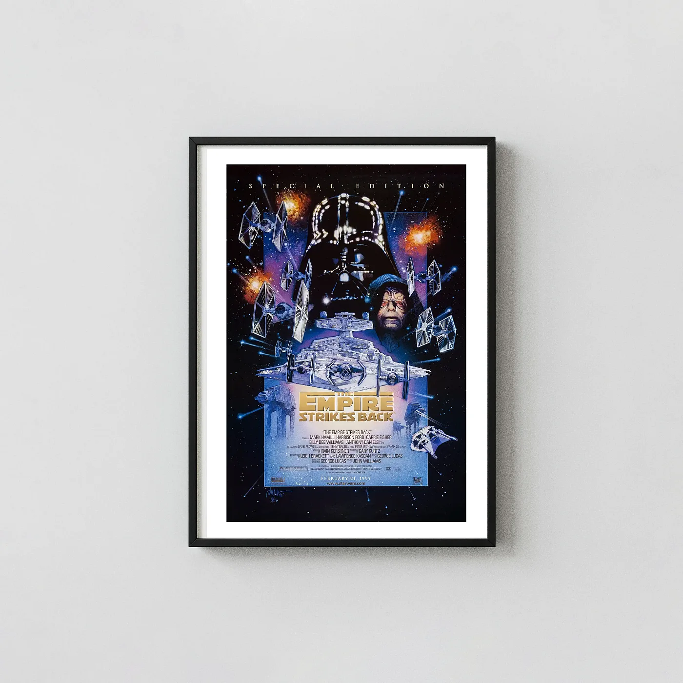 The Empire Strikes Back (1980) Special Edition Poster – Wall Movie Posters xe2x80x93 Portrait Frame Wall Art Mockup | MerchFuse