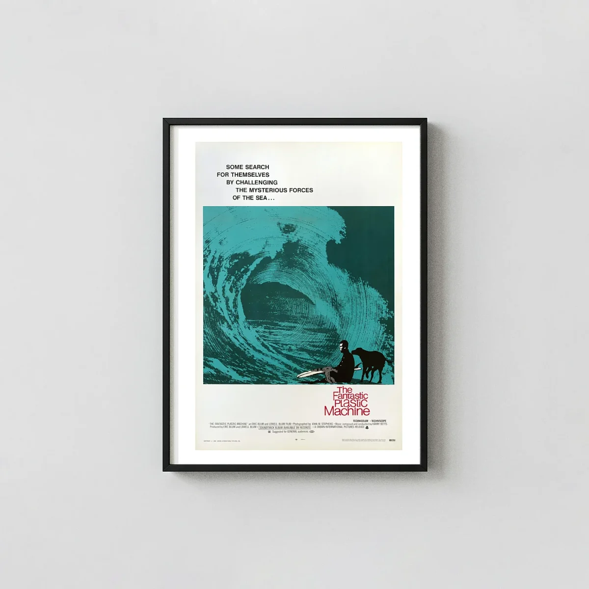 The Fantastic Plastic Machine Poster - 1969 Psychedelic Surfing Film Wall Movie Posters xe2x80x93 Portrait Frame Wall Art Mockup | MerchFuse