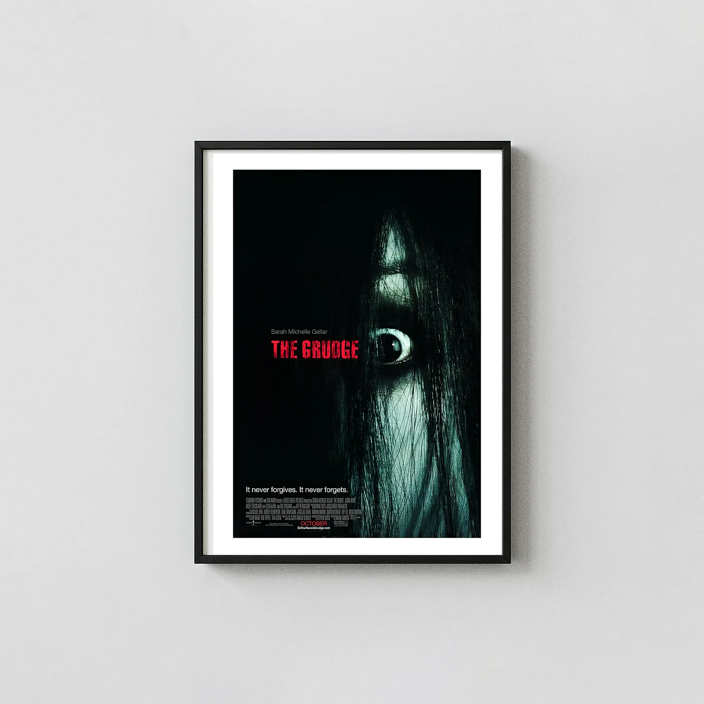 The Grudge Poster | Japanese Horror Movie Poster | Cinema Horror Movies Posters xe2x80x93 Portrait Frame Wall Art Mockup | MerchFuse