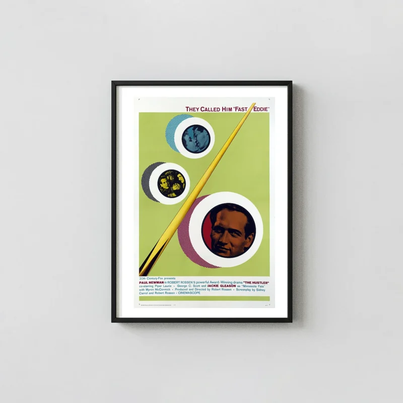 The Hustler Poster — 1964 Re-Release Variant Paul Newman Wall Art Print