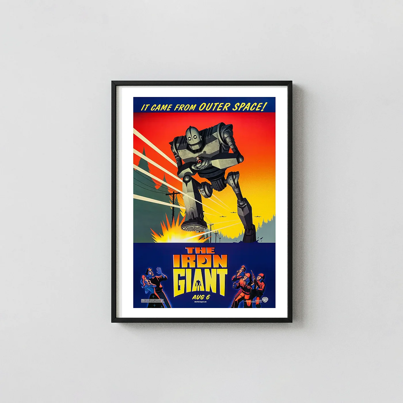 The Iron Giant (1999) Movie Poster — Robot Hero Animation Wall Art The Iron Giant (1999) Movie Poster — Robot Hero Animation Movie Posters Xe2X80X93 Portrait Frame Wall Art Mockup | Merchfuse