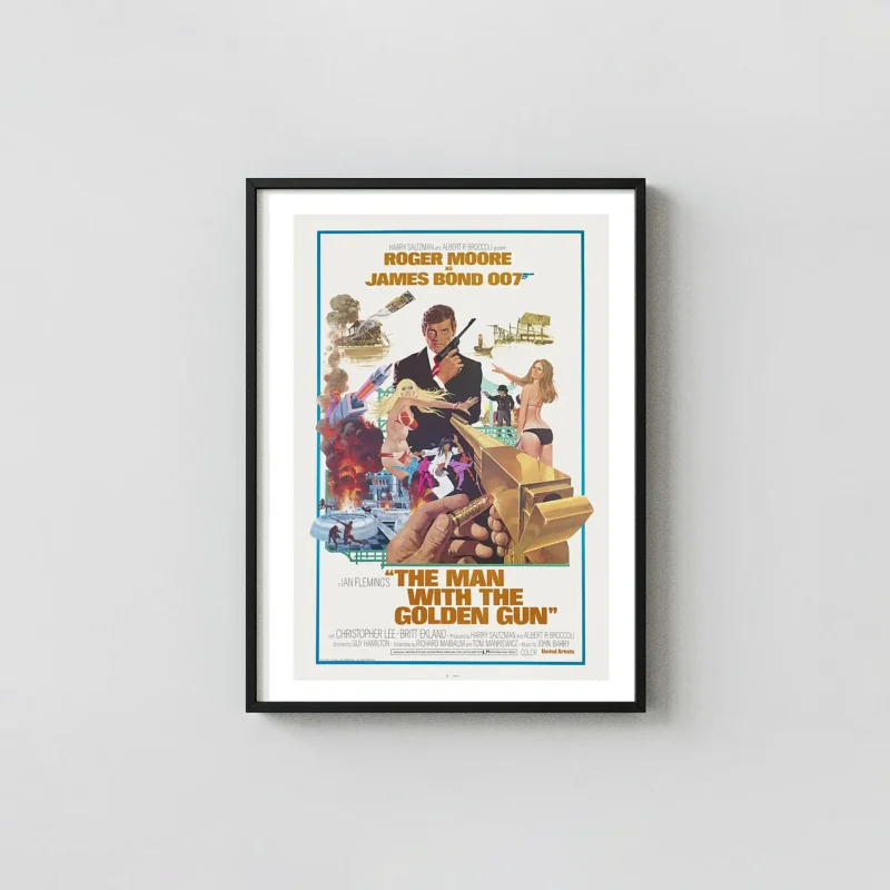 The Man with the Golden Gun (1974) James Bond Poster – Vintage Wall Art Print