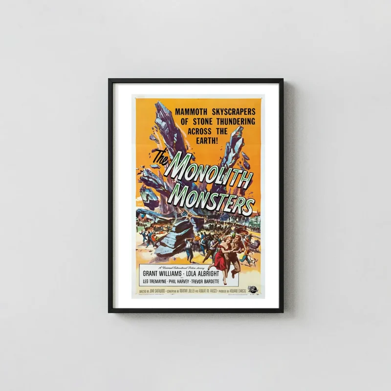 The Monolith Monsters (1957) Sci-Fi Movie Poster – Vintage Wall Art Print