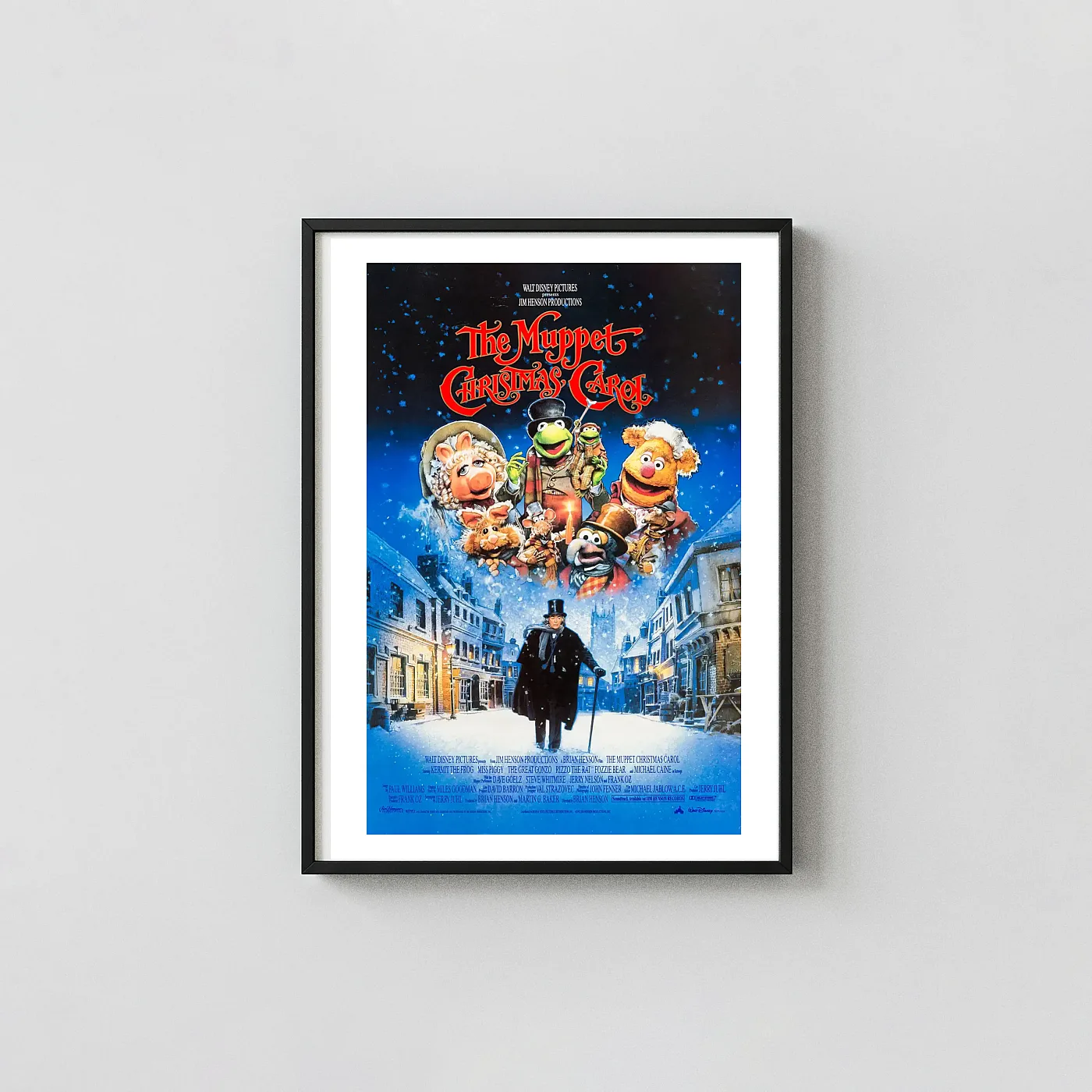 The Muppet Christmas Carol (1992) Poster — Disney Holiday Animation and Anime Posters xe2x80x93 Portrait Frame Wall Art Mockup | MerchFuse