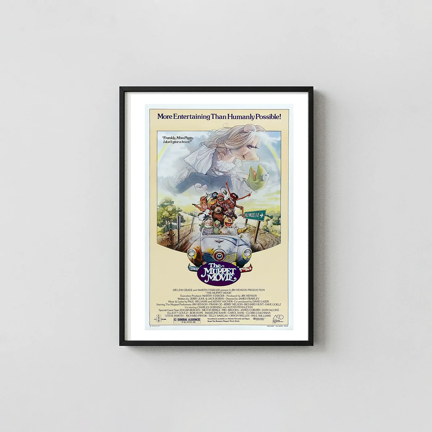 The Muppet Movie (1979) Poster — Kermit Fozzie Family Comedy Wall Art The Muppet Movie (1979) Poster — Kermit Fozzie Family Comedy Animation And Anime Posters Xe2X80X93 Portrait Frame Wall Art Mockup | Merchfuse