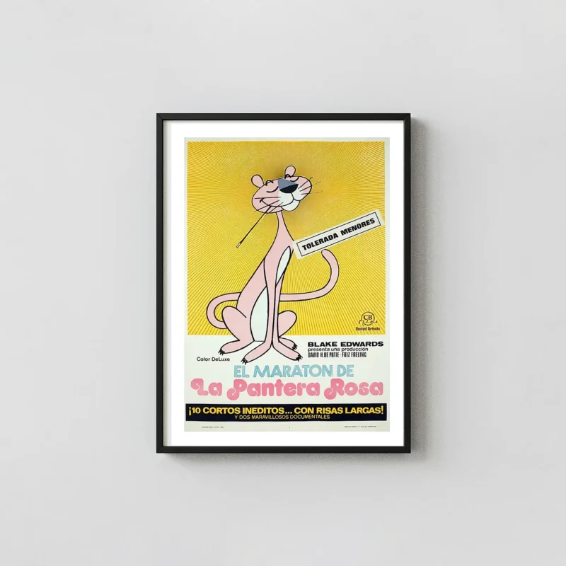 The Pink Panther (1974) Spanish Poster — Inspector Clouseau Wall Art