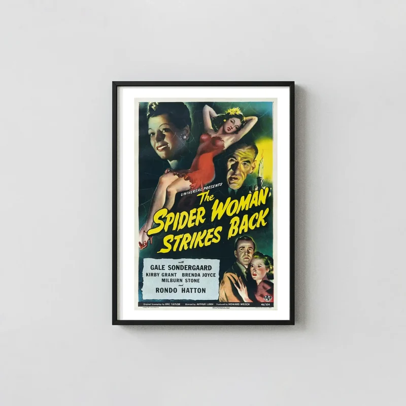 The Spider Woman Strikes Back (1946) Poster — Vintage Horror Wall Art