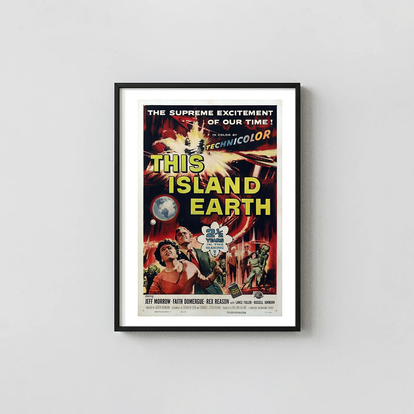 This Island Earth (1955) Movie Poster — Vintage Sci-Fi Movie Posters xe2x80x93 Portrait Frame Wall Art Mockup | MerchFuse