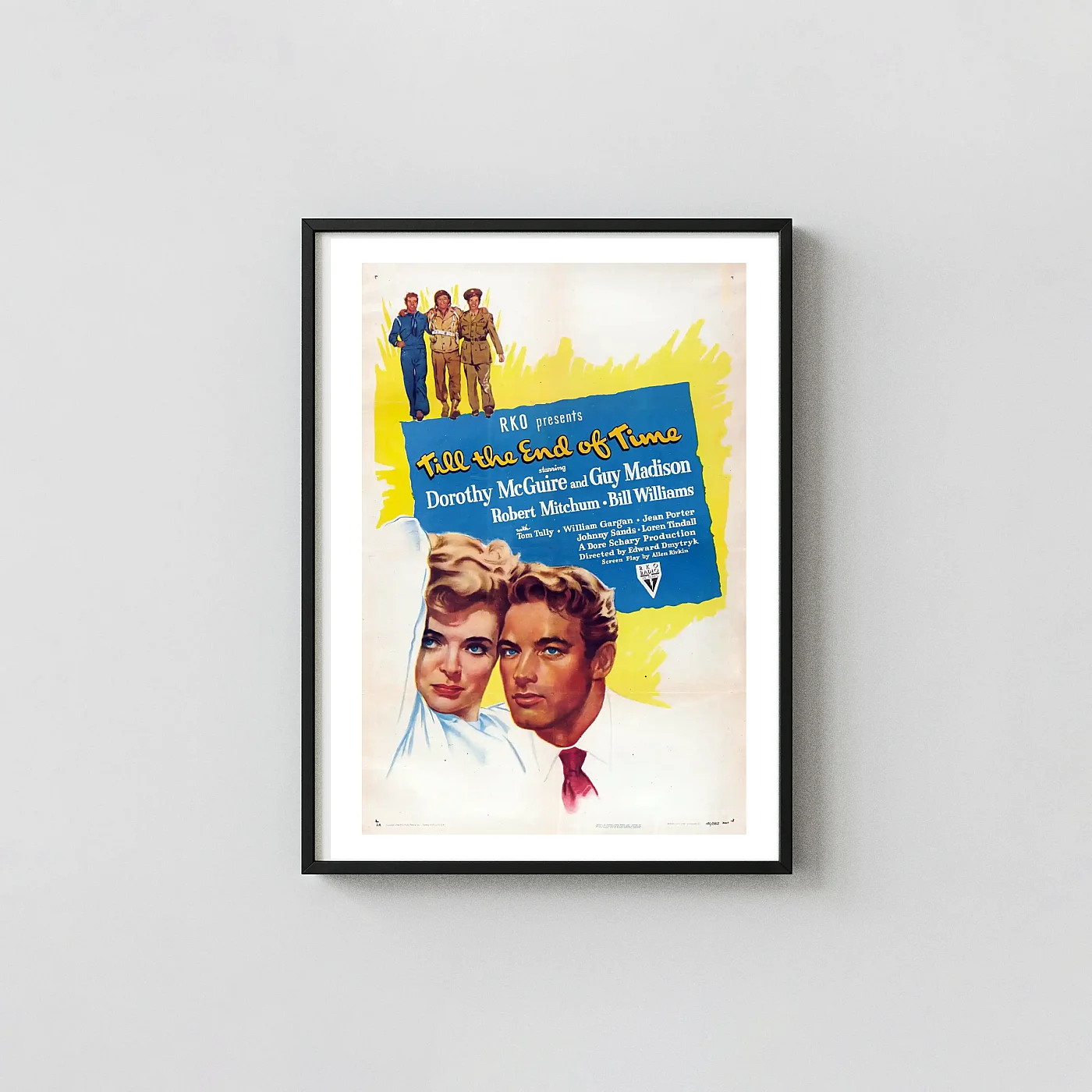 Till the End of Time (1946) Movie Poster — Classic Romance Movie Posters xe2x80x93 Portrait Frame Wall Art Mockup | MerchFuse