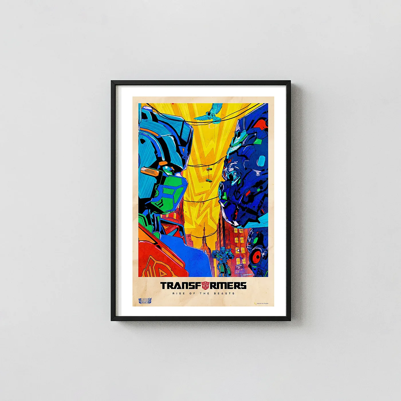 Transformers: Rise of the Beasts (2023) Wall Art — Maximals Movie Posters xe2x80x93 Portrait Frame Wall Art Mockup | MerchFuse