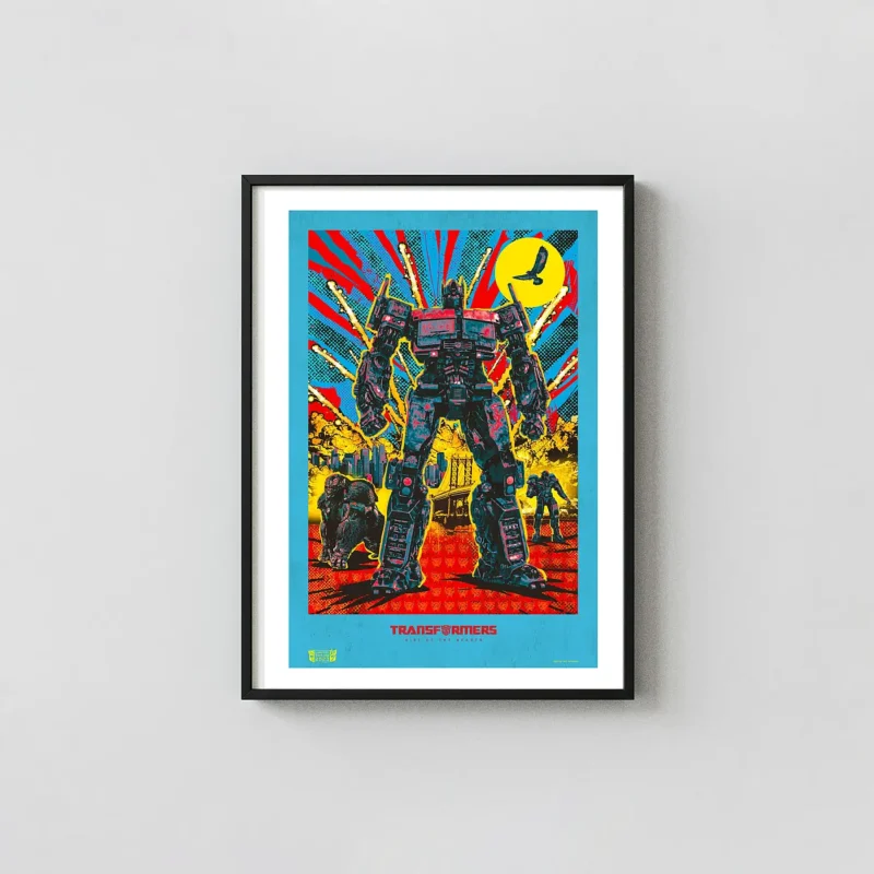 Transformers: Rise of the Beasts (2023) Movie Art - Robot Battle Print