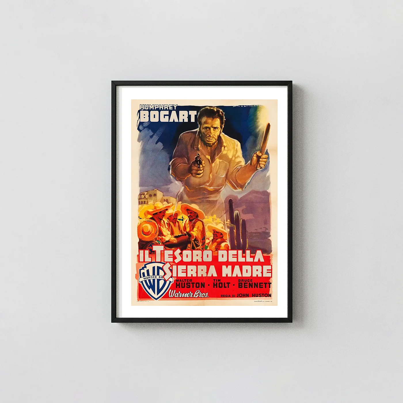 The Treasure of the Sierra Madre (1948) Poster - Classic Film Movie Posters xe2x80x93 Portrait Frame Wall Art Mockup | MerchFuse